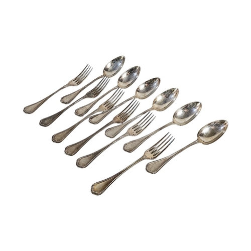 14 - A LOOSE SET OF 19TH CENTURY FRENCH CUTLERY
Comprising six large table forks and six large dinner for... 