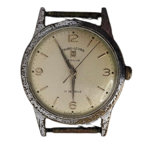 146 - FAVRE LEUBA, A VINTAGE CHROME PLATED GENTS WRISTWATCH
Having Arabic number markings.
(approx 3.2cm)
... 