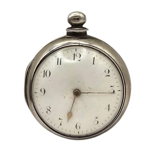 154 - AN EARLY 20TH CENTURY SILVER VERGE POCKET GENT’S WATCH
Pair case with Arabic number markings and fus... 