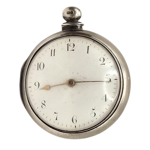 154 - AN EARLY 20TH CENTURY SILVER VERGE POCKET GENT’S WATCH
Pair case with Arabic number markings and fus... 