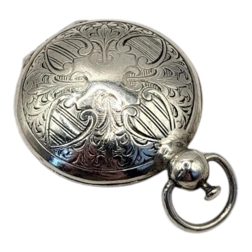 156 - AN EARLY 20TH CENTURY CONTINENTAL SILVER FULL SOVEREIGN COIN CASE
Circular form, with engraved cruci... 