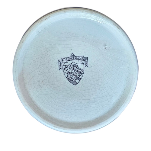 229 - T.G. GREEN, A SET OF FOUR EARLY 20TH CENTURY CORNISHWARE POTTERY CANISTERS
Having cobalt blue and wh... 