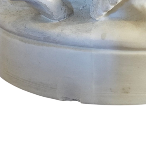 237 - A VICTORIAN PARIAN ‘DIANA THE HUNTRESS’ FIGURAL GROUP 
Seated on a rocky outcrop cradling a fawn, a ... 