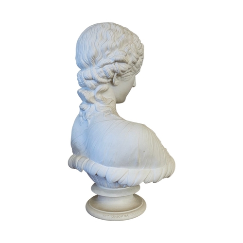238 - A VICTORIAN PARIAN WARE BUST OF ‘CLYTIE’ 
W.T. Copeland after a model by C. Delpech, impressed mark ... 