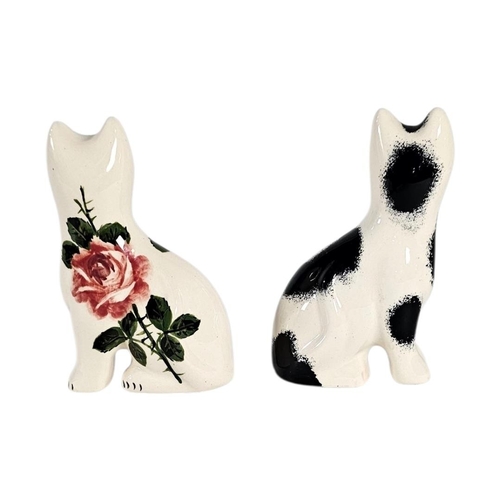 241 - A PAIR OF MID CENTURY STUDIO POTTERY CATS
Modelled by G. Hill Pottery, Wemys, one signed Ester Weeks... 