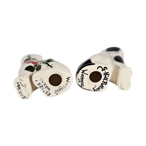 241 - A PAIR OF MID CENTURY STUDIO POTTERY CATS
Modelled by G. Hill Pottery, Wemys, one signed Ester Weeks... 