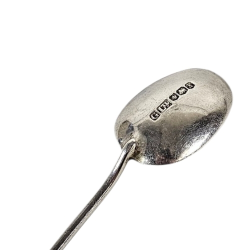 30 - A SET OF NINE VINTAGE SILVER COFFEE BEAN SPOONS
Each having a black bean finial, hallmarked Sheffiel... 