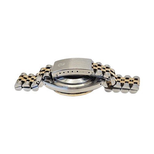 10A - ROLEX, DATEJUST, AN 18CT GOLD, STAINLESS STEEL, DIAMOND AND RUBY GENT’S WRISTWATCH
Having baguette c... 