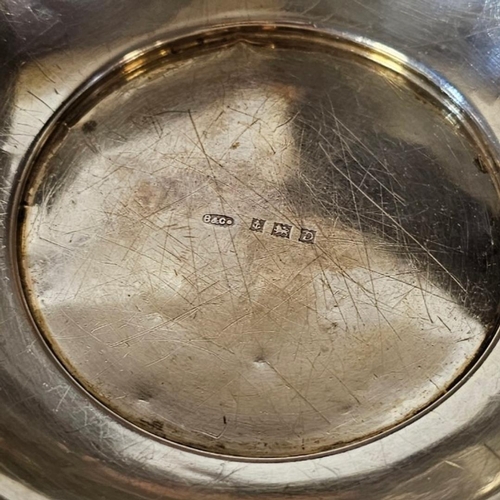 16 - AN EARLY 20TH CENTURY SILVER CHRISTENING BOWL AND SPOON
Plain form, hallmarked Birmingham, 1953, in ... 