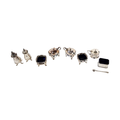 26 - A COLLECTION OF SILVER AND SILVER PLATED CRUETS
To include a silver pepper pot hallmarked Birmingham... 