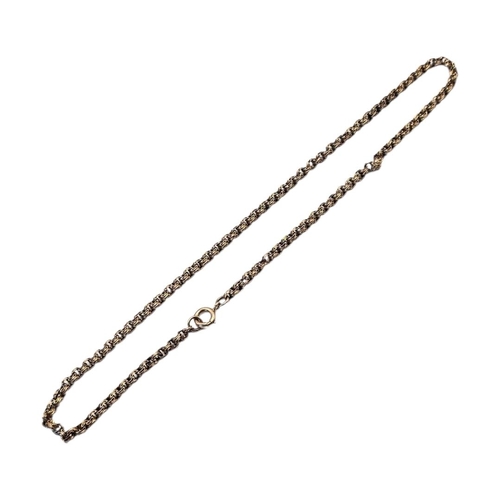29A - A VICTORIAN YELLOW METAL NECKLACE
Boxlink with hook and eye clasp.
(approx 42cm, approx 8.5g, tests ... 