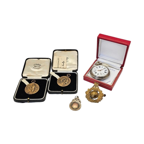 10 - AN EARLY 20TH CENTURY CONTINENTAL SILVER POCKET WATCH
Open face with screw wind mechanism, together ... 
