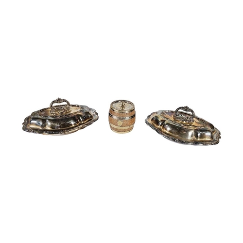 2 - A PAIR OF EARLY 20TH CENTURY SILVER ON COPPER ENTREE DISHES
Rococo form, marked ‘M and Co.’, togethe... 