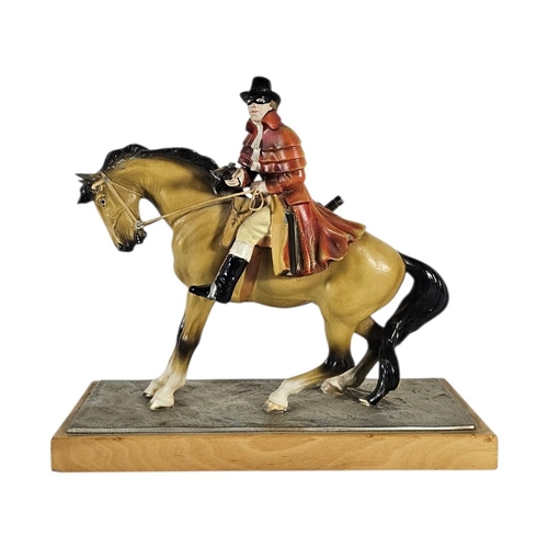 28 - AN ART DECO COLD PAINTED SPELTER NOVELTY ‘HIGHWAYMAN’ MATCH STRIKER
Likely ‘Dick Turpin’, mounted on... 