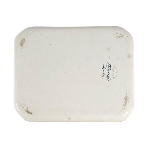 49 - WEMYSS WARE, AN EARLY 20TH CENTURY 'CABBAGE ROSE' POTTERY TRINKET TRAY
Rectangular firn with canted ... 