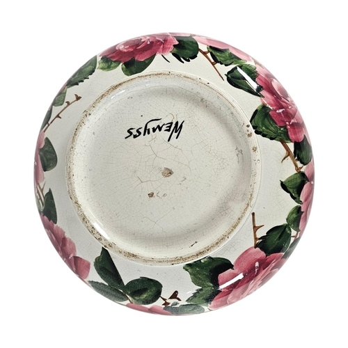 51 - WEMYSS WARE, A LARGE EARLY 20TH CENTURY 'CABBAGE ROSE' POTTERY BOWL
Handwritten mark to base.
(appro... 