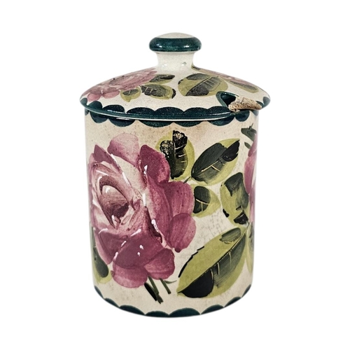 56 - WEMYSS WARE, AN EARLY 20TH CENTURY ‘CABBAGE ROSE’ POTTERY PRESERVE POT
Hand painted decoration with ... 