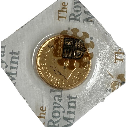 7 - Charles III Gold Half Sovereign 2024 sealed by Royal Mint.