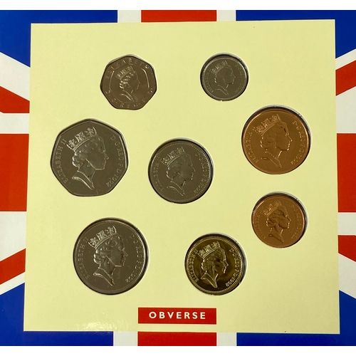 23 - UK 1992 and 1993 Brilliant Uncirculated Coin Sets Including the Scarce Dual Dated EU 50 pence Coin i... 