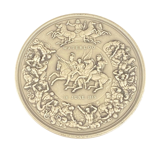 24 - Pistrucci Waterloo Medallion Struck in 999 Silver, Weight 250 grams. In original Royal Mint Case wit... 