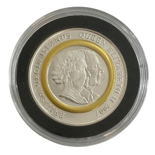 29 - Bi-Metal British Virgin Islands Coin in Pobjoy Mint Case with COA. About as Struck. Coin weight 9.10... 