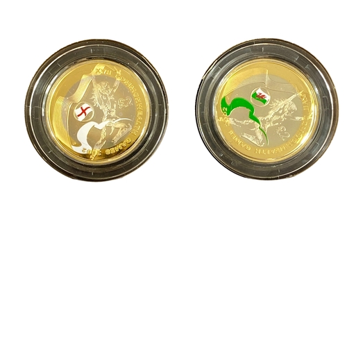 32 - 2002 Commonwealth Games 4-Coin Sterling Silver .925, Plated with Fine Gold and coloured.
Much as str... 