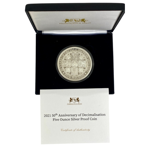 2021 50th Anniversary of Decimalisation Five ounce silver proof Tristan ...