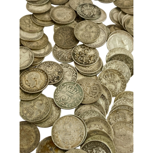 A Hoard of 100 x Pre 1920 Silver Threepences, All Have seen circulation ...