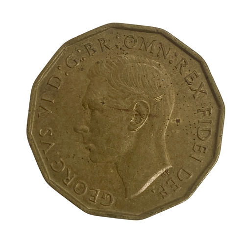George VI 1937-1952 Brass Threepence 1949. Much Original Lustre ...