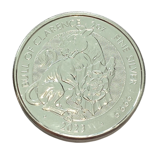 2 - The king's Beast 2023
'Bull of Clarence'
999 2 ounce silver Coin.
About as struck


Viewing is avail... 