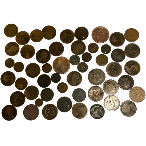 63 - Hoard of GB and Foreign early copper coinage.
Various states of Preservation.


Viewing is available... 
