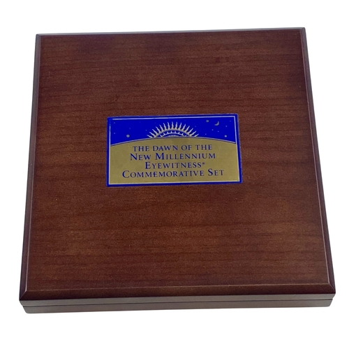 76 - A collection of 3 x Sterling silver Commemorative medals, celebrating the dawn of the New millennium... 