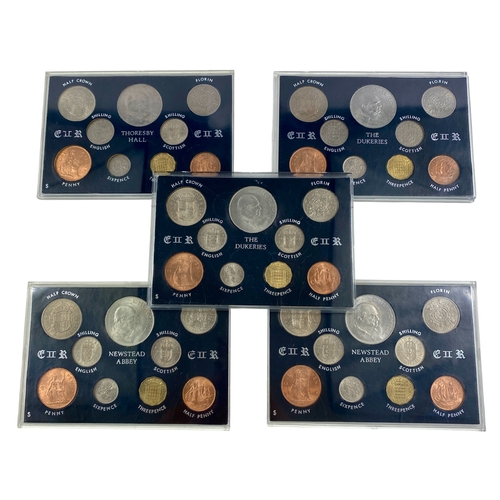 77 - GB Year type sets from Churchill crown to Halfpenny.
All brilliant, about as struck and housed in vi... 