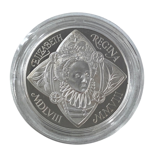 81 - 2008 Queen Elizabeth Silver Proof Piedfort £5 Coin, Practically as struck, Housed in Royal Mint Case... 