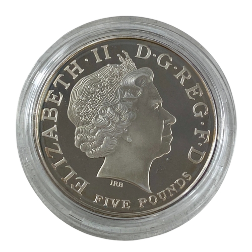 81 - 2008 Queen Elizabeth Silver Proof Piedfort £5 Coin, Practically as struck, Housed in Royal Mint Case... 