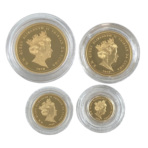 83 - TDC 2020 Pre-decimal 50th Anniversary gold Sovereign prestige set.
One eighth sovereign, quarter sov... 