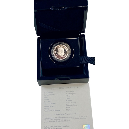 89 - Charles III Silver proof sovereign 2025 in Royal Mint case with COA.
Brilliant, practically as struc... 