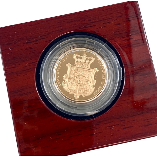 90 - Charles III Gold proof Sovereign 2025.
Shield design.
Brilliant, about a struck, in original Royal M... 