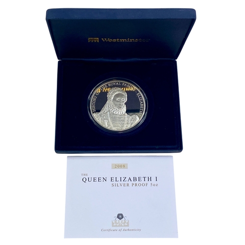 92 - Cook Islands 2008 Proof 5 Ounce .925 Sterling Silver $25 in Original case with COA.
Brilliant, about... 