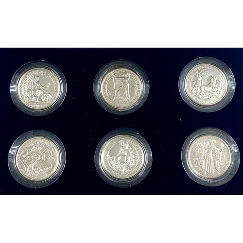 95 - 2007 Britannia 20th Anniversary silver proof One pound collection in Original Royal Mint case with C... 