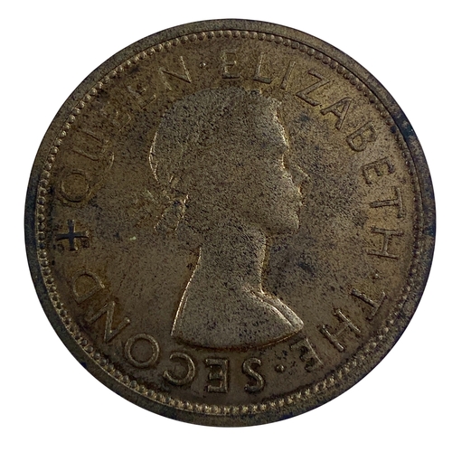 100 - Southern Rhodesia 1953 proof silver crown in crested case of issue.
Some toning, extremely fine or b... 