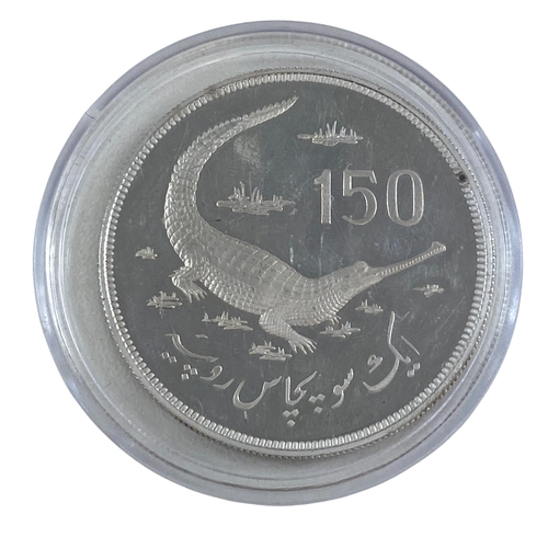 104 - Pakistan WWF 150 Rupee Crocodile Silver Coin 1.0409 oz Silver Scarce.


Viewing is available by appo... 