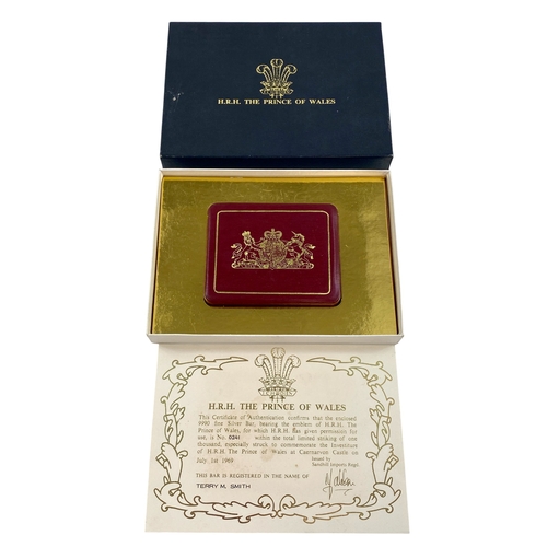 110 - HRH The Prince of Wales 999 Fine silver bar in Original Box with COA.
Weight 100 Grams.


Viewing is... 