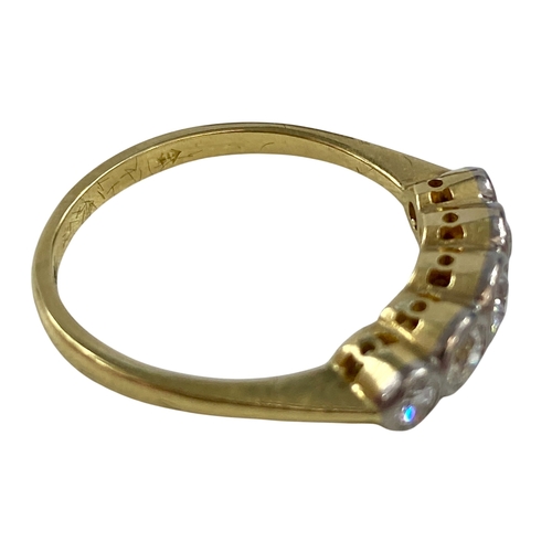 150 - 5 Stone Diamond Ring, 18 Ct Gold.
Ring size S


Viewing is available by appointment only...No later ... 