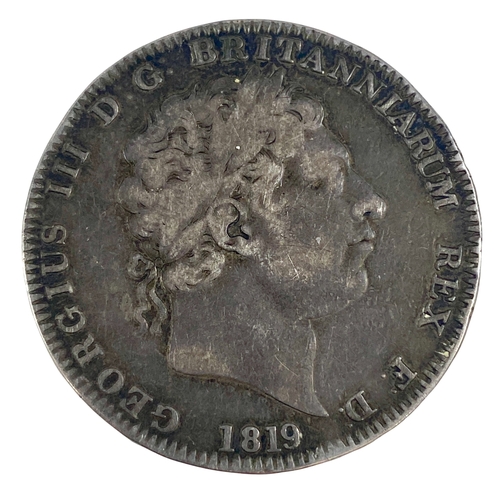 156 - George III Silver crown 1819 LX
Toned, Fine or better.


Viewing is available by appointment only...... 