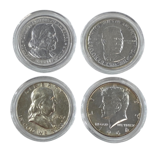 5 - Collection of USA Silver Half Dollars:
1983, 1946, 1963 and 1964.
Generally about extremely fine, in... 