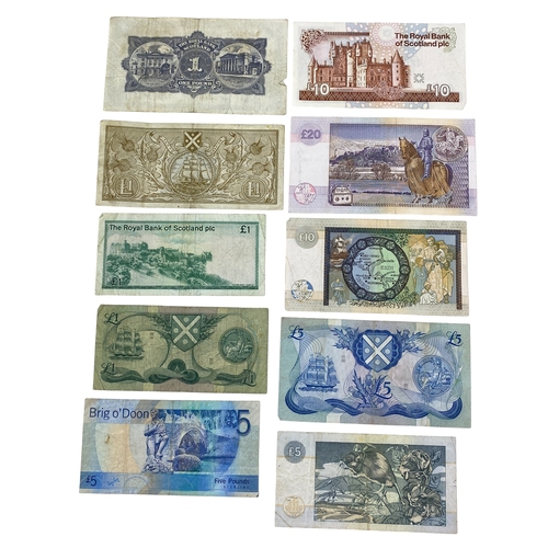 15 - Scotland - Collection of Various Banknotes £1 to £20.
Total face value £59.