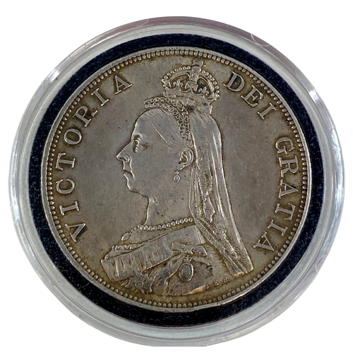 20 - Victoria 1837-1901 Silver Double Florin 1889.
Some underlying Brilliance, about extremely fine.