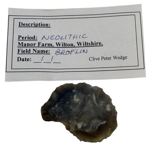 249 - A collection of Neolithic finds inc flint tools etc.
All finds and each individually described.
14 I... 