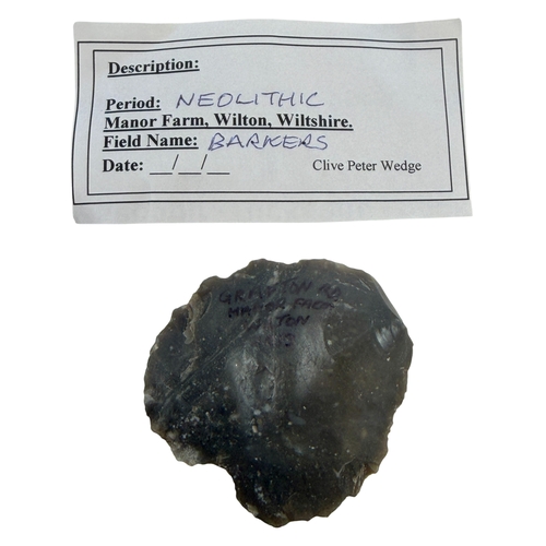 249 - A collection of Neolithic finds inc flint tools etc.
All finds and each individually described.
14 I... 